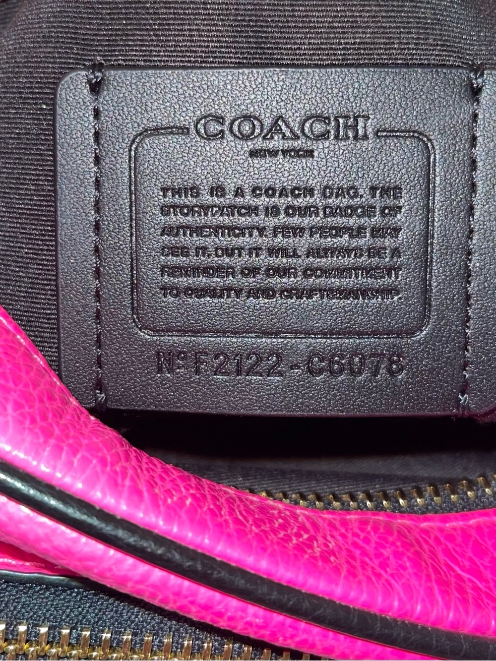 COACH Court Crossbody Bag Fluorescent Pink C6078 NWOT - Picture 2 of 13